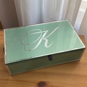 Glass mirror jewellery box